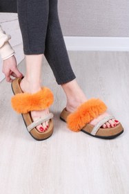 Resim Glenz Kadın Günlük Taşlı Peluş Terlik TS1133 