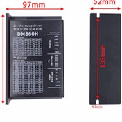 Resim ARS Robotechnicals Dm860h 2 Faz Dc 110v 7,2a Step Motor Sürücü Fanlı Nema 23 34 4000 