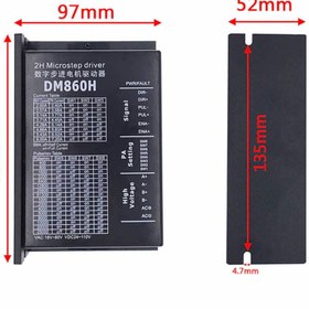 Resim ARS Robotechnicals Dm860h 2 Faz Dc 110v 7,2a Step Motor Sürücü Fanlı Nema 23 34 4000 