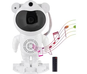 Resim As Bazaar Astronot Robot Bluetooth Hoparlör Gezegen Animasyonu 