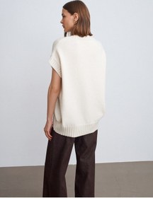 Resim Dilvin 10839 Yün Karışımlı Oversize Süveter-ekru Ekru 