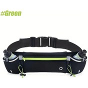 Resim Globalbloom Yeşil 1 Adet Ayarlanabilir Koşu Bel Çantası Su Şişe Cebi Fitness Doğa Yürüyüşü Yeşil 
