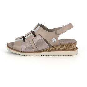 Resim Mammamia D26ys-5035 Kadın Hakiki Deri Günlük Casual Sandalet Krem 