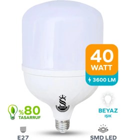 Resim ŞANLED 40W Tasarruflu E27 Beyaz Renk Torch Led Ampul 