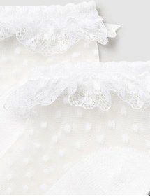 Resim Mayoral Kız Bebek Tüllü Soket Şorap Beyaz 