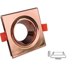 Resim Gu10 Dekoratif Kare Plastik Kasa Rose 2 Adet 