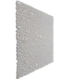 Resim MozaiKristaL Mutfak, Banyo, Havuz ve tüm yüzeyler için Yuvarlak Beyaz Mix. Cam Mozaik (10 File = 1 m2 Fiyatıdır) 