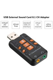 Resim Genel Markalar Yeni Nesil 8.1 USB Ses Kartı Virtual Sound 3D Usb Harici Ses Kartı Chipli Versiyon Kablosuz Ses Kart 