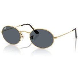 Resim Ray-Ban Rayban Unisex Güneş Gözlüğü 3547-n 001/r5 51-21, Oval Altın Renk Metal Çerçeve 