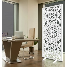 Resim Liar Ahşap Seperatör (Paravan) - KSP-200 - (18 mm) - (85 cm x 210 cm) - (Beyaz) 
