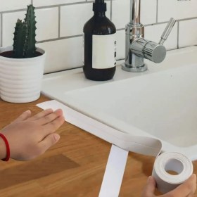 Resim Su Sızdırmaz Banyo Mutfak Lavabo Küvet Izolasyon Şerit Bant,lavabo Kenar Bandı 3.2 mt x 38 mm (5064) 