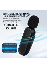 Resim Novstrap Kablosuz Yaka Mikrofonu Lightning Girişli İphone İle Uyumlu Dahili Bataryalı Şarj Kutusu 