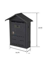 Resim AKSAN 303 Çatılı Metal Posta Kutusu 