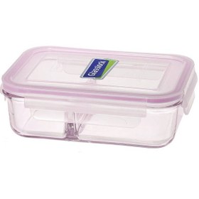 Resim Primanova Glasslock Dikdörtgen 2 Bölmeli Cam Saklama Kabı 1000ML D-MCRK100 
