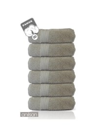 Resim 6'lı Boncuk Bej El Havlusu - 50x90 Cm, 225 Gr, %100 Pamuk, Spa Ve Otel Havlusu, Günlük Kullanıma Uygun Bej 