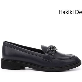 Resim Gönderi R Lacivert Antik Tokalı Hakiki Deri Loafer Ayakkabı Lacivert 