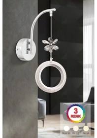 Resim İstanbul Avize Halka Aplik Tekli Gümüş Aplik 