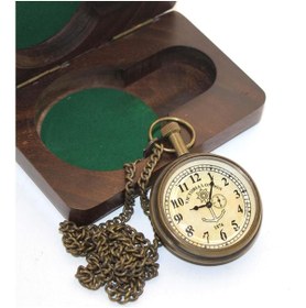 Resim Genel Markalar Ahşap Kutulu Pirinç Köstekli Saat 