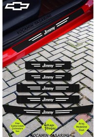 Resim Chevrolet Jimmy Çizik Engelleyici Karbon Kapı Bagaj Eşiği Koruma Seti Dayanıklı Folyo Jimmy Yazılı 
