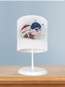 Resim Mekta Home Bebek Ve Çocuk Odası Mantar Ve Prenses Kız Desenli Abajur 