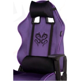 Resim Rio Balerion Terletmez Kadife Kumaş Mor Gaming Oyuncu Koltuğu -8 Mor 