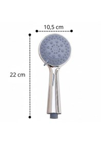 Resim Duş Başlığı 5 Farklı Jet Yüksek Basınç Su Tasarrufu Kurulumu Kolay Sıla Renk Detayları Krom 