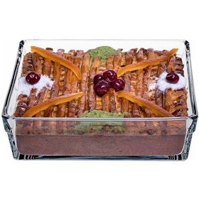 Resim Borcam Premium Kare Tepsi, 23cmx23cm, 2400 Cc Şeffaf 