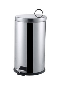Resim Pedallı 16lt Krom Metal Çöp Kovası 5250 Diğer 