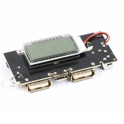 Resim ROBİZ Powerbank Devresi Lcd Ekranlı 5V 1A Dual Usb Çıkış Micro Usb Giriş Lityum Lion 18650 Pil Şarj Mobil 
