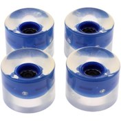 Resim Homyl 4 Adet 60mm Light Up Kaykay Longboard Koyu-mavi Koyu Mavi Çok Renkli 