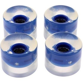Resim Homyl 4 Adet 60mm Light Up Kaykay Longboard Koyu-mavi Koyu Mavi Çok Renkli 