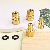 Resim JunGong 4 adet Yüksek Basınçlı Yıkayıcı Adaptör Kiti ile Hızlı Bağlantı - Dayanıklı Pirinç M22-14mm'den 1/4" Bağlayıcı, Güç Yıkayıcı Hortum Pomp Aksesuarları, Bağlantı, Basınçlı Yıkayıcı Makinesi Aksesuarları 