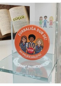 Resim Akran Zorbalığı Farkındalık Rozeti 15'li Set Okul Rozeti Çocuk Yaka Rozeti Çok Renkli 