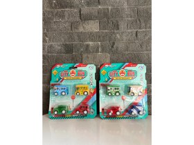 Resim Bambuu 4lü Mini Renkli Plastik Oyuncak Araba 