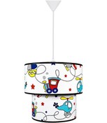 Resim Şenay Aydınlatma Ikili Kumaş Sarkıt Avize-Sevimli Taşıtlar 