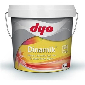 Resim Dyo 0542 Rozet Gümüşü 7,5lt Dinamik İpekmat Silikonlu Silinebilir İç Cephe Duvar Boyası 7,5 L 