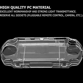 Resim ASHATA Protector Clear Travel Carry Hard Cover Case Shell for PSP 2000 3000, Protective Case Stylish Shockproof Transparent Shell with Movie Bracket for PSP 