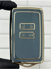 Resim Dacia Duster Sandero Iıı Sandero Stepway Uyumlu Nano Anahtar Kılıfı Gri - Gold 