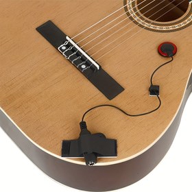 Resim Çok Fonksiyonlu Piezoelektrik Temas Alıcısı, Şarj Edilmemiş, Yüksek Kaliteli Akustik, Delme Gerektirmez, Kırmızı Dekorasyonlu, Gitar, Ukulele, Viyolonsel, Mandolin, Kalimba, Har İçin 