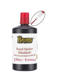 Resim Kırmızı Yazı Tahta Kalem Mürekkebi 250ml 1 Adet Brons Tahta Kalemi Mürekkebi Kolay Silinebilir 250gr Okul Sınıf Öğrenci Kırmızı 