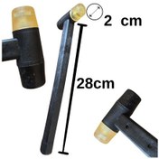 Resim Vidalı Kauçuk & Plastik Tokmak Çekiç Çap: 2 Cm Uz:28 Cm 