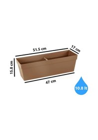 Resim Omnipazar So-yb02a Dekoratif Askılı Yalı Balkon Saksı 10.8 Litre No 2 Mocha 