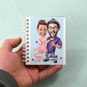 Resim Aşk Oku Çiftleri Karikatürlü Defter 