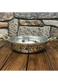 Resim Bakır İşlemeli Eskitme Tava 20 CM 