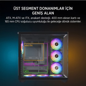 Resim James Donkey Stark S801 7xargb Temperli Cam 650w 80+ Bronze Atx Siyah Gaming Oyuncu Kasa 