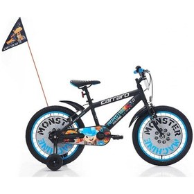 Resim Carraro Monster 20 Jant Mat Siyah-gri Çocuk Bisikleti Siyah 