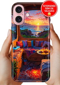 Resim Cekuonline iPhone 16 İle Uyumlu Kılıf TPU Resimli Silikon Karavan 