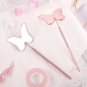 Resim Büyük Kelebek Makyaj Aynası Kirpik Uzatma Kontrol Malzemeleri Paslanmaz Çelik Kirpik Aynası 