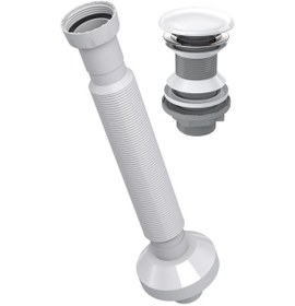 Resim Monavit Seramik Kapaklı Beyaz Klik Klack Lavabo Süzgeci 32 Sifon Beyaz 