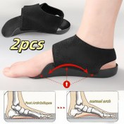Resim 2 adet Kemer Destek ve Topuk Yastığı Tabanlık - Ergonomik Tasarım, Nefes Alabilen Malzeme, Düz Ayaklar ve Yüksek Kemerler için Dayanıklı Tabanlık - Koşu, Dans, Günlük Kullanım için İdeal - Çoğu Ayakkabıya Uygun, Şok Emme ve Kararlılık Sağlar, Ayak Bakımı, Rahat Ayakkabı, Esnek Ayakkabı 